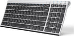 iClever BK10 Bluetooth Keyboard, Multi Device Keyboard Rechargeable Bluetooth 5.1 with Number Pad Ergonomic Design Full Size Stable Connection Keyboard for iPad, iPhone, Mac, iOS, Android, Windows