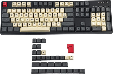 YMDK Dye Sub Carbon 96 84 ANSI ISO Keycaps OEM Profile Thick PBT Mac Keycap Set for MX Keyaboard Melody 96 KBD75 FC980M Keychron