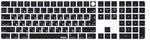 XSKN Russian Black Silicone Keyboard Cover Skin for 2021 Released Apple 24 inch iMac M1 Chip Magic Keyboard with Touch ID and Numeric Keypad Model A2520 Keyboard Accessories - EU&US Version (K-390)