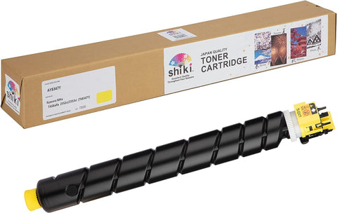 SHIKI Compatible Toner Cartridge for Kyocera TASKalfa 2552ci/2553ci Copystar CS2552ci/CS2553ci Yellow (TK8347Y). Estimated Print Yield 12,000 Pages. Yield May Vary depending on Usage.