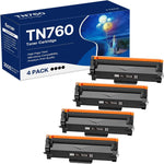 GOTOBY TN760 Toner Cartridge Replacement Compatible for Brother TN-760 TN730 TN-730 High Yield Compatible with DCP-L2550DW HL-L2350DW HL-L2370DW HL-L2370DWXL HL-L2395DW MFC-L2710DW (Black, 4-Pack)