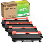 S SMARTOMNI Compatible TN760 TN730 Toner Cartridge Replacement for Brother TN-730 TN-760 (4-Packs High Yield) use with Brother HL-L2350DW L2390DW L2395DW 2370DW MFC-L2710DW L2750DW L2690DW DCP-L2550DW