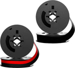 Inkvo Universal Twin Spool Typewriter Ribbon - Combo Pack - Red and Black Ink - Fresh Ink Replacement - Compatible with Smith Corona, Royal, Remmington, Underwood, Brother, Olivetti, Olympia and More