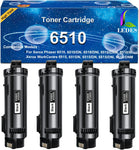 Ledes Compatible Toner Cartridge Replacement for Xerox Phaser 6510 6510/DN 6510/DNI, WorkCentre 6515 6515/DN 6515/DNI Printer High Yield (4 Pack, Black)