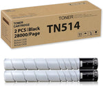 lexmate TN514 TN-514 TN514K TN514 K TN512 TN513 TN515 TN516 TN324 TN326 A9E8130 Compatible Toner Cartridge for Konica Minolta bizhub C458 C558 C658 (28,000 Pages, Black, 2 Pack )