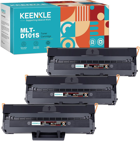 KEENKLE Compatible Toner Cartridge Replacement for Samsung 101S MLT-D101S Compatible with ML-2165W SCX-3405FW SCX-3400FW SCX-3405 SCX-3405F SCX-3405W SF-760P ML-2160 ML-2161 ML-2166w Printer (3 Black)