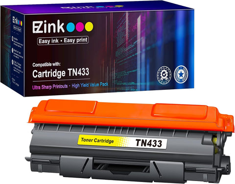 E-Z Ink (TM Compatible Toner Cartridge Replacement for Brother TN-433 TN433 TN433bk TN431 Compatible with HL-L8260CDW HL-L8360CDW MFC-L8610CDW MFC-L8900CDW (1 Yellow, 1 Pack)