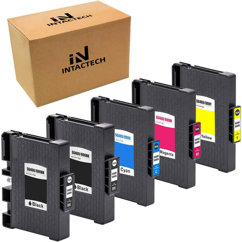 Intactech SG400 SG800 Sublimation Ink Cartridge Compatible with Sawgrass Virtuoso SG 400 SG 800 Printer (2 Black,1 Cyan,1 Magenta,1 Yellow, 5-Pack)