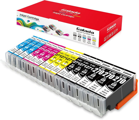 GALADA Compatible Ink Cartridge Replacement for Canon PGI-270XL CLI-271XL PGI 270 XL CLI 271 XL for PIXMA MG5720 MG5721 MG5722 MG6820 MG6821 MG6822 MG7720 TS5020 TS6020 TS8020 TS9020 Printer 15 Pack