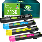 GREENBOX Compatible 7130 High Yield Toner Cartridge Replacement for 330-6135 330-6138 330-6141 330-6139 for Dell Color Laser 7130cdn Printer (1 Black 1 Cyan 1 Magenta 1 Yellow,20,000 Pages)