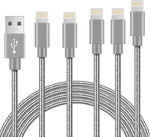 Phone Charger, MFi Certified Phone Cable 5 Pack [3/3/6/6/10FT] Fast Charging Data Sync Nylon Braided USB Cord Compatible Phone 13 12 11/Pro/Xs Max/X/8/7/Plus/6S/6/SE/5S