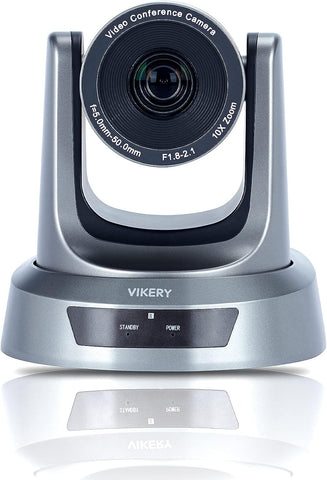 Beantech Vikery Conference 10X Zoom HD Camera with 90 Degree Diagonal Field of View, Flexible Pan and Tilt Controls, Gray, (VH10U)