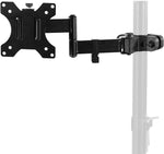 VIVO Steel Universal Full Motion Pole Mount Monitor Arm with Removable 75mm and 100mm VESA Plate, Fits 17 to 32 inch Screens, Black, MOUNT-POLE01A