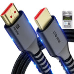 HDMI Cable?3Pack? 6ft/2M, Ultra High-Speed 48Gbps Braided Nylon 8K HDMI Certified 2.1 Cable, 8K@60Hz/4K@120Hz, TX 3090 eARC HDR10 4:4:4 HDCP 2.2&2.3 Dolby for Xbox Series x, Blu-ray, PC, PS5, & More.