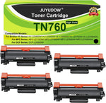 Juyudow Toner Cartridge Compatible for Brother TN760 TN730 TN-760 TN-730 for MFC-L2710DW L2717DW L2750DW HL-L2370DW L2325DW L2350DW L2395DW L2390DW DCP-L2550DW Printer High Yield 3000 Pages (4 Packs)