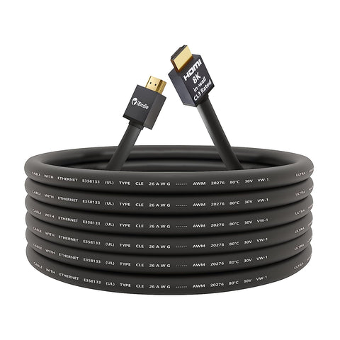 iBirdie 8K HDMI 2.1 Cable 12 Feet CL3 in Wall Rated 8K60Hz 4K120Hz eARC ARC HDCP 2.3 2.2 Ultra High Speed Compatible with Dolby Vision Roku Sony LG Samsung PS5 PS4 Xbox Series X RTX 3080 3090