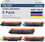 TN227 TN-227BK/C/M/Y High Yield LemeroUexpect Compatible Toner Cartridge Replacement for Brother TN227 TN-227 TN227BK TN223 for MFC-L3770CDW HL-L3270CDW HL-L3290CDW MFC-L3750CDW HL-L3210CW Printer, 5P