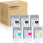 AYMSous Compatible PFI-107 Ink Cartridge Replacement for Canon PFI-107 PFI107 PFI-107MBK PFI-107BK PFI-107C PFI-107M PFI-107Y for Canon imagePROGRAF iPF670 iPF680 iPF685 iPF770 iPF780 iPF785 (6-Pack)