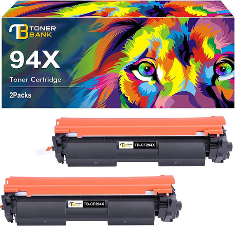 Toner Bank Compatible 94X Toner Cartridge Replacement for HP 94X CF294X 94A CF294A for HP Pro MFP M118dw M148dw M148fdw 148dw 118dw 148fdw M118 M148 Printer Ink High Yield (Black, 2-Pack)