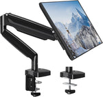 MOUNT PRO Single Monitor Mount Stand fits 22-35 inch/26.4lbs Ultrawide Computer Screen, Long Monitor Arm with Height/Tilt/Swivel/Rotation Adjustable, Premium Gas Spring Monitor Desk Mount, VESA Mount