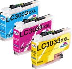 KINGWAY Compatible LC3033 Ink Cartridge Replacement for Brother LC3033XXL LC 3033 LC3035 C/M/Y Work with MFC-J995DW MFC-J815DW MFC-J805DW XL Printer, 3-Pack (Cyan, Magenta, Yellow)