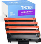 TN-760 Compatible Toner Cartridge Replacement for Brother TN760 TN730 for HL-L2325DW HL-L2350DW HL-L2370DW HL-L2390DW HL-L2395DW MFC-L2717DW L2710DW L2750DW DCP-L2550DW (4-Pack)