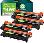 GREENBOX Compatible Toner Cartridge Replacement for Brother TN660 TN-660 TN630 TN-630 for Brother HL-L2300D DCP-L2520DW DCP-L2540DW HL-L2360DW HL-L2320D HL-L2380DW MFC-L2707DW Printer (4 Black)