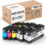 TESEN (950 951) Compatible 950 951 XL Ink Cartridge Replacement for HP 950XL 951XL Use with HP Officejet PRO 8610 8600 8100 8620 8630 8640 8660 8615 8625 251dw 271dw 276DW Printer, 5 Pack Color Set