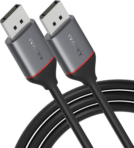 IVANKY DisplayPort Cable 10ft, DP Cable 1.2, [Updated New Model] Display Port Cable 144z, 4K@60Hz, 2K@165Hz, 2K@144Hz, 3D, DisplayPort to DisplayPort Cable, Compatible Laptop, PC, Gaming Monitor, TV