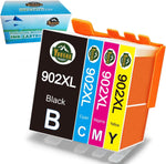 YUUSHA Compatible Ink Cartridge Replacement for HP 902XL 902 XL Ink Cartridge to use with Officejet Pro 6978 6968 6974 6975 6960 Officejet 6951 6954 6956 6958 Printers 4-Pack(BK/C/M/Y)