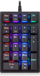 MOTOSPEED Macro Mechanical Numeric Keypad USB Wired 21 Keys Mini Numpad Portable Keypad RGB Backlight Gaming Keypad Extended Layout for Cashier(Fully Programmable Keys)