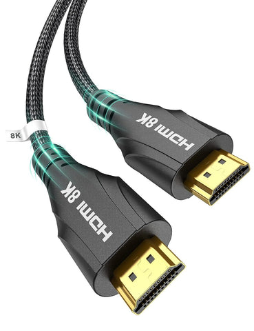 HDMI Cables 15FT Long - 8K Ultra High Speed HDMI Cable,48Gbps HDMI Braided Cord,8K 60hz,4K 120hz,eARC,HDCP 2.2&2.3 - Compatible for HD TV/PS5/Xbox/RTX 3080 3090 and More