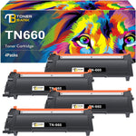 Toner Bank Compatible TN660 Toner Cartridge Replacement for Brother TN660 TN630 TN 660 630 TN-660 TN-630 HL-L2380DW MFC-L2700DW HL-L2300D HL-L2320D HL-L2340DW L2540DW Printer Ink (Black, 4-Pack)