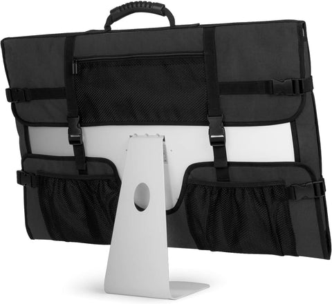 CURMIO Travel Carrying Bag Compatible for Apple 27" iMac Desktop Computer, Protective Storage Case Monitor Dust Cover Compatible with 27" iMac Screen and Accessories, Black, Patent Pending