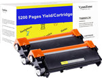 VynnZone Extra High Yield TN660 Toner 5200 Pages Toner Cartridge Replacement for Brother TN630 for HL-L2380DW HL-l2300D HL-L2340DW HL-L2320D MFC-L2700DW MFC-L2740DW MFC-L2707DW Printer (2 Pack, Black)