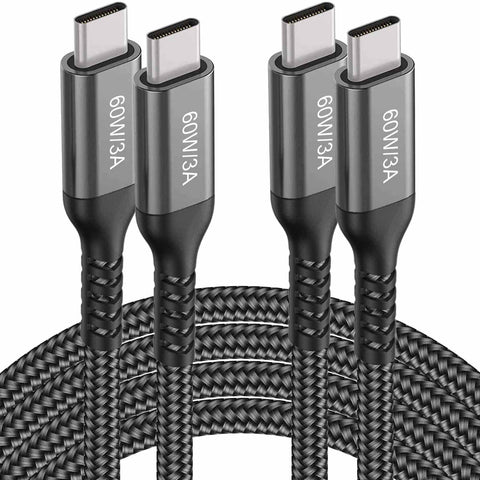 USB-C to USB-C Cable (15FT 2PACK 60W),Long Cable,Fast Charging Cord for Samsung Galaxy S21/S21+/S20/Z Fold 3,Note 20 Ultra/10 Lite,Google Pixel 6 Pro/4a/4XL,OnePlus 9 Pro,Sony Xperia 5,Dual Type-C