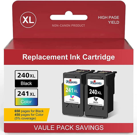 Printer Ink PG 240 CL 241 for Canon Ink Cartridges 240 and 241 Replacement for Canon 240XL 241XL Combo Pack PG-240XL CL-241XL for Canon mg3620 Ink Cartridges for Canon Pixma MG3600 MG3220 TS5120 MX472