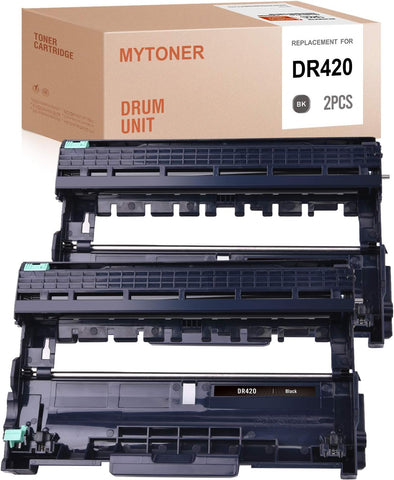 MYTONER Compatible Drum Unit Replacement for Brother DR420 DR-420 for Brother HL-2270DW HL-2280DW HL-2230 HL-2240D HL-2240 MFC-7860DW MFC-7360N Printer (Black, 2 Pack)