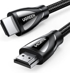 UGREEN 8K HDMI Cable 2.1 6.6FT, 48Gbps Ultra High Speed HDMI Cord Braided 8K@60Hz 4K@240Hz, eARC HDR10 HDCP 2.2&2.3 HDMI Cable Compatible with PS5/Xbox Series X/Roku TV/HDTV/Blu-ray