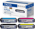 4-Pack(1BK+1C+1M+1Y) TN225 Toner Cartridge Replacement for Brother TN 225 TN-225 MFC-9130CW HL-3140CW HL-3170CDW HL-3180CDW MFC-9330CDW MFC-9340CDW Color Printer