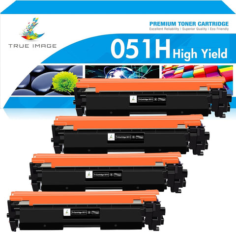 TRUE IMAGE Compatible Toner Cartridge Replacement for Canon 051H 051 MF267dw Toner imageCLASS MF264dw MF269dw MF267dw MF266dn MF263dn LBP161dn LBP162dw LBP1692dwkg Ink Printer(Black, 4-Pack)