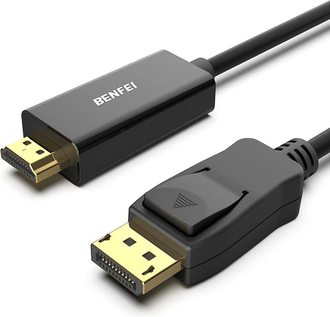 BENFEI DisplayPort to HDMI 15 Feet Cable, DisplayPort to HDMI Male to Male Adapter Gold-Plated Cord Compatible with Lenovo, HP, ASUS, Dell and Other Brand