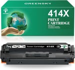 GREENSKY Compatible Toner Cartridge Replacement for HP 414X W2020X 414A W2020A Used with HP Color Laserjet Pro MFP M479fdw M454dw M454dn M479fdn M479dw M479 M454 Printer (1 Black, NO CHIP)