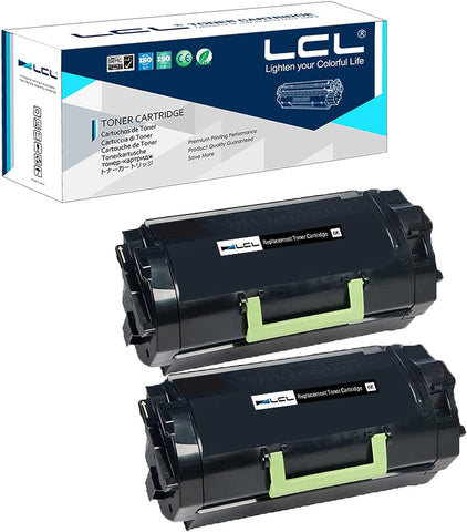 LCL Compatible Toner Cartridge Replacement for Lexmark 621 62D1000 MX710 MX710DE MX710DHE MX711DE MX711DHE MX711DTHE MX810 MX810DE MX811 MX811DE MX812 MX812DE (2-Pack Black)