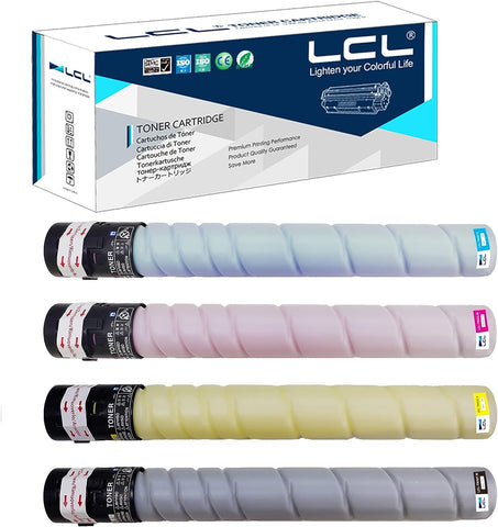 LCL Compatible Toner Cartridge Replacement for Konica Minolta TN321 TNP-321K TN321K TN321C TN321M TN321Y A33K130 A33K430 A33K330 A33K230 High Yield C224 C224e C284 C284e C364 C364e (4-Pack KCMY)