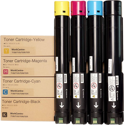 Toner Cartridge Compatible with Xerox WorkCentre-7120/7125/7220/7225 Copier Machine_Yellow (15,000 Pages) (006R01458)