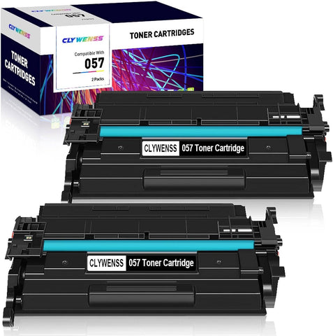 CLYWENSS Compatible 057 Toner Cartridge Replacement for Canon 057 CRG-057 Toner Cartridge to use with Canon ImageCLASS MF445dw LBP226dw LBP228dw LBP227dw MF448dw Printer (2-Pack)