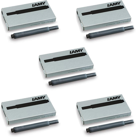 Lamy T10 Black Ink Cartridges | 5 Boxes | 25 cartridges Total