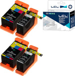 LCL Compatible Ink Cartridge Replacement for DELL 21 Y498D Y499D 330-5275 330-5274 V313 V313W V515W P513W P713W V715W (2Black 2Tri-Color 4-Pack)