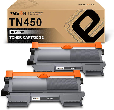 TN450 TN420 TESEN Compatible Toner Cartridge Replacement for Brother TN450 TN420 Black Toner Cartridge Use for HL-2270DW HL-2240 HL-2280DW MFC-7360N DCP-7065DN MFC-7240 IntelliFax-2840 2-Pack